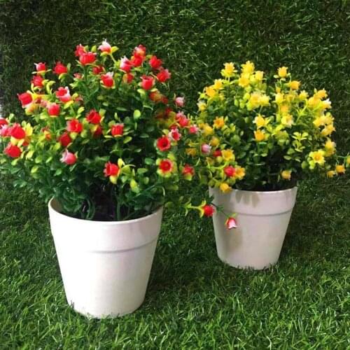 Artificial Flower Grass Plant Pot Bonsai Home Balcony Furniture Desktop Decor
