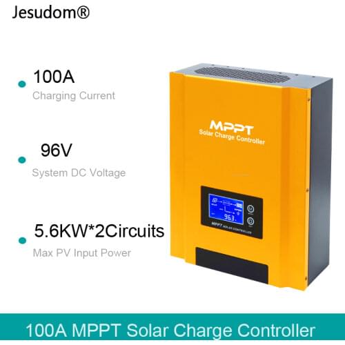 100A LCD Display MPPT Solar Charge Controller 96v Solar Panel Battery Charge Controller Voltage Regulator