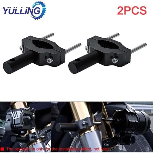 YULLING Universal Motorcycle Headlight Mounting Aluminum Alloy Bracket Spotlight Extension Rod Frame Fixed Light Stand Part