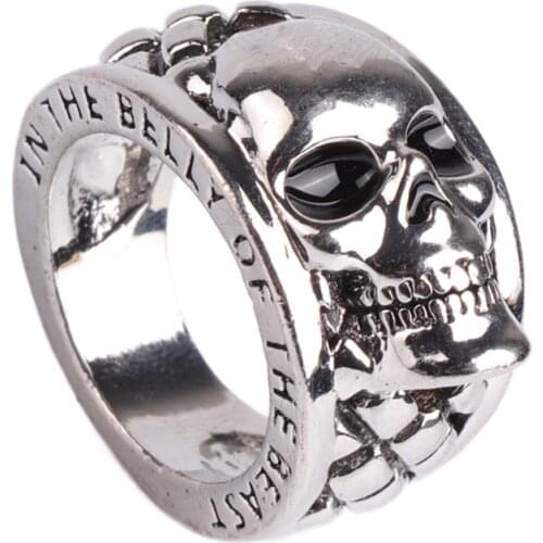 Hip-hop mens jewelry skull ring male charm jewelry punk accessories fashion classic motorcycle ring