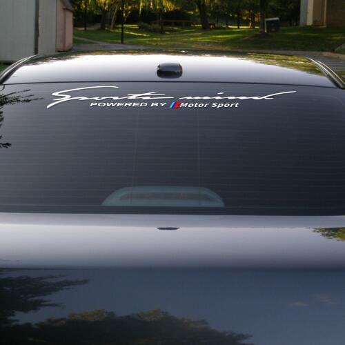 Car Front Rear Windshield Sticker For BMW E46 E90 E60 E39 E36 E87 E92 E91 E34 F30 E10 F20 G30 X1 X3 X5 X6 Sun Shade Vinyl Decal