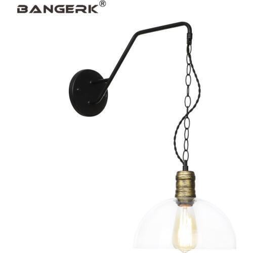 Loft Decor Wall Light Iron Glass Vintage LED Wall Lamp Sconces Edison Bedside Wall Lights Fixtures Home Lighting Wandlamp