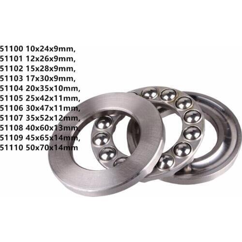 1PC 51100 51101 51102 51103 51104 51105 51106 3-in-1 Surface Bearing Axial Ball Bearing Thrust Bearing Roller Bearing