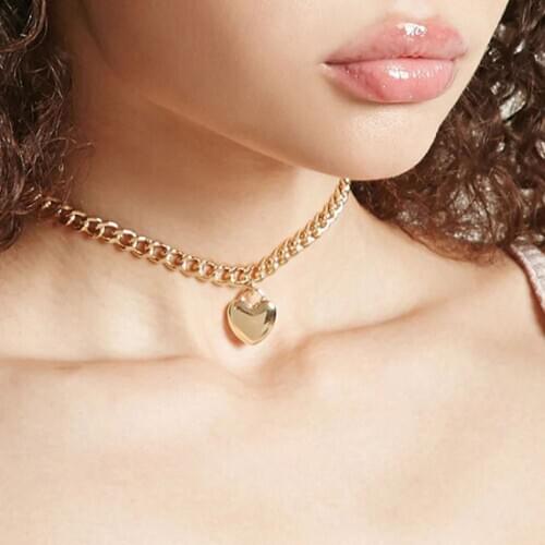 Dropship Necklace for Women Fashion Love Chokers Necklace Dainty Pendant Statement Couple Gift Her