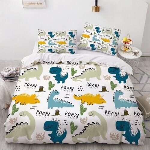 3D Luxury Bedding Set Comforter Quilt Cover Twin King Queen Double Single Size Cartoon Design Custom Bedclothes