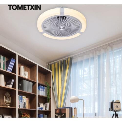 45cm led ceiling fan lamp fans lights salon with remote control timer dimmer Ventilation light Decoration bedroom nursery loft