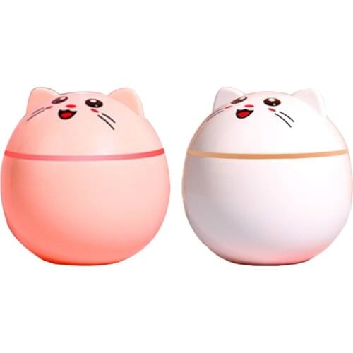 Air Humidifier for Home Ultrasonic Auto Mist Maker with Colorful Atmosphere Night Cat USB Bulbs Mini Office Purifier