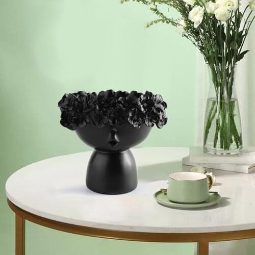 Resin Vase Statue Sculpture Planter Pots Home Decoration Flowerpot Succulent Plant Pot Cute Garden Flower Pot Art Supplies