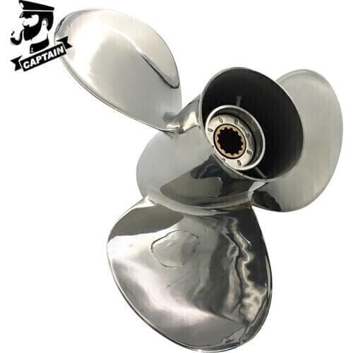 Captain Propeller 11 3/8X12 Fit Suzuki Outboard Engines DT50 DT55 DF60A DT65 Stainless Steel 13 Tooth Spline RH 990C0-00501-12P