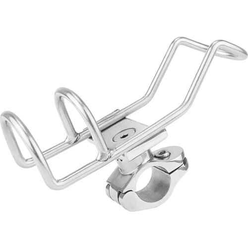 1PCS Stainless Steel 316 Fishing Rod Rack Holder Pole Bracket Support Clamp on Rail Mount Boat Accessories