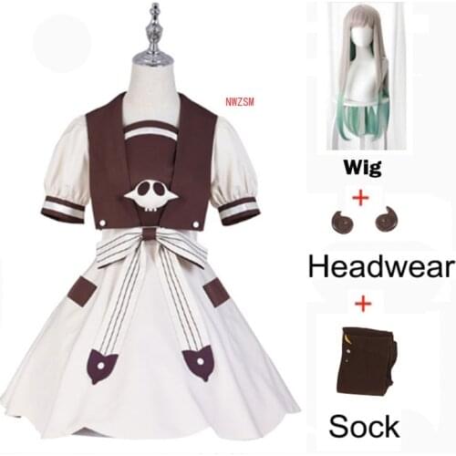 2020 Anime Hanako-kun Cosplay Costumes Uniform Dress Toilet-Bound Jibaku Shounen Yashiro Nene Wig Hanako Kun Dress Uniform Suit