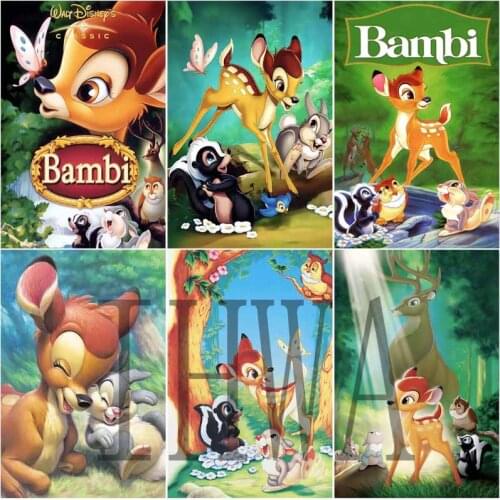 Bambi Diamond Painting Disney 5D DIY Rhinestone Pictures Full Square Round Diamond Embroidery Sale Home Decoration Gift