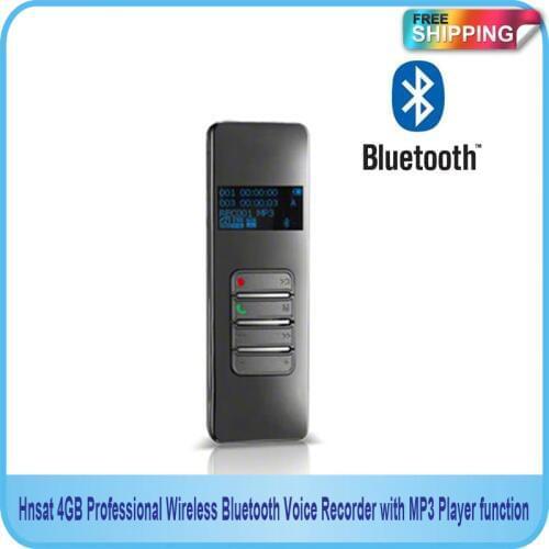 Free Shipping!! NEW 4GB Professional Wireless Bluetooth USB Voice Recorder with MP3 Player function