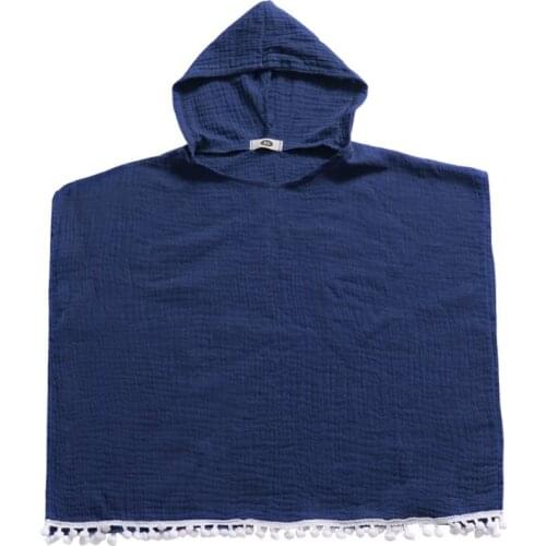 Baby Kids Hooded Cape Sleeveless Cloak Poncho Outwear Beach Swimwear Cover up