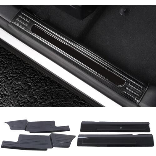 For Ford Explorer 2020 2021 Accessories Stainless Steel Inner Car Door Sill Scuff Plate Threshold Cover Trim 4pcs Styling