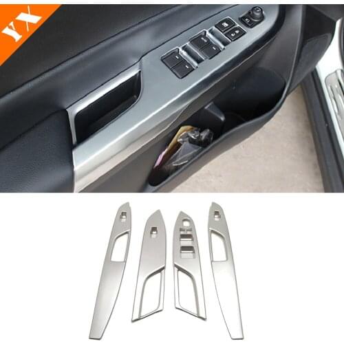 For Suzuki Vitara 2016 2017 2018 Door Window Switch Cover Trim Armrest panel Decoration Chrome Stickers Car-styling Accessories