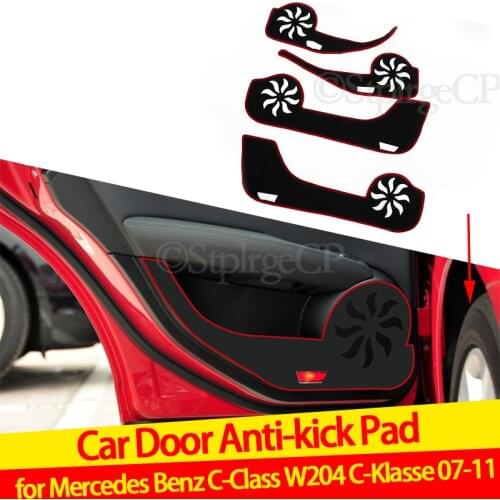 Door anti-kick pad door protection pad door panel cover pad car door sticker For Benz C-Class 2007-2011 C180 C200 C220 C250 C300