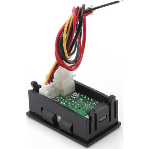 Dual Display 4 Bit Voltage Current Meter DC 0-33V/1A/3A Voltmeter Ammeter