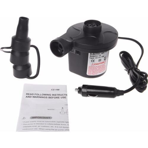 Electric Air Pump Portable Air Mattress Pump Inflator Deflator For Inflatables DC 12V High Pressure