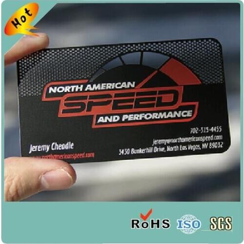 Custom Printing Shape Cut Out Color Filling Electroplated Black Business Metal Card