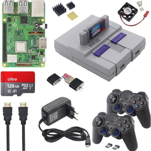 Raspberry Pi 3 Model B Plus Gaming Kit+Power Supply+SD Card+HD Cable+Heatsink+Retroflag NESPi Case for Retropie 3B Plus/Pi 3B