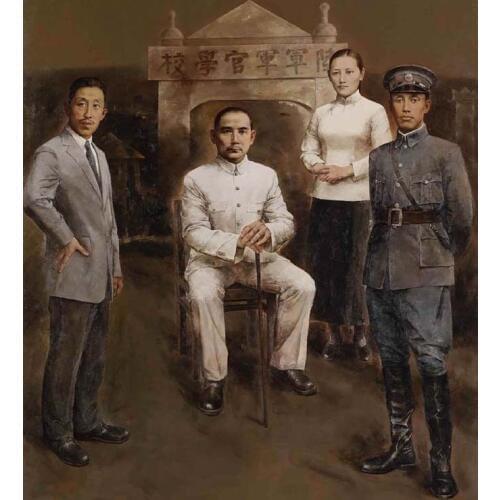 30" LARGE--TOP art -CHINA FATHER President Sun Yat-sen zhongshan ART painting # good quality PRINT oil PAINTING
