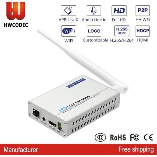 HWCODEC H8118WP Free Shipping H264 H265 Encoder HDMI Encoder IP Video Encoder IPTV Supports SRT RTSP RTMP for YouTube, Facebook