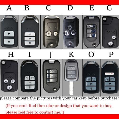 Leather Car Key Cover Case For Honda Civic Accord Pcx City Spirior With Keychain Key Cover Accessories