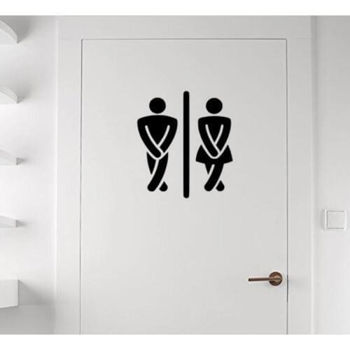 Creative DIY Wall Decals Restrooms Wall stickers Home Decor Toilet Decal DIY Art Murals JG2457