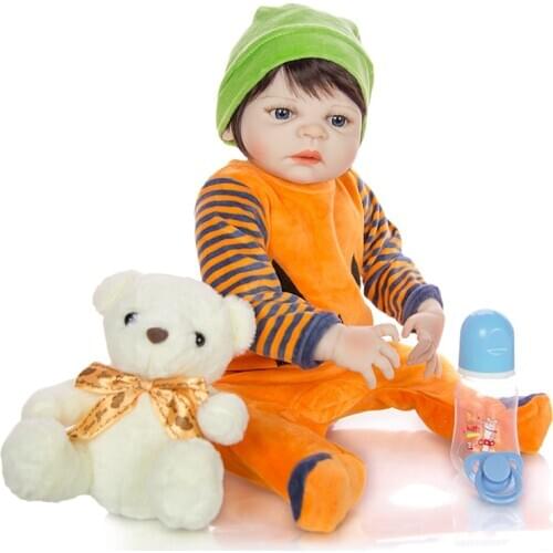 Baby Reborn boy Doll Childrens educational toys For Girl Realistic Reborn Baby Silicone Toys For Soothe The Baby Birthday Gift