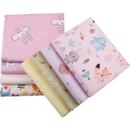 Cute Cartoon Cotton Printed Twill Fabric Patchwork Tissue Cloth For DIY Baby&Childs Toy Handicraft Sewing&Quilting Material