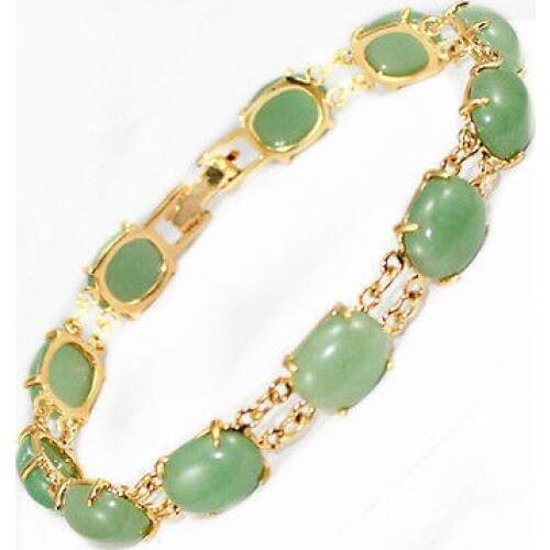 Fashion Jewelry - green jade bracelet 7.5" AAA style Fine jewe Noble 100% Natural jade