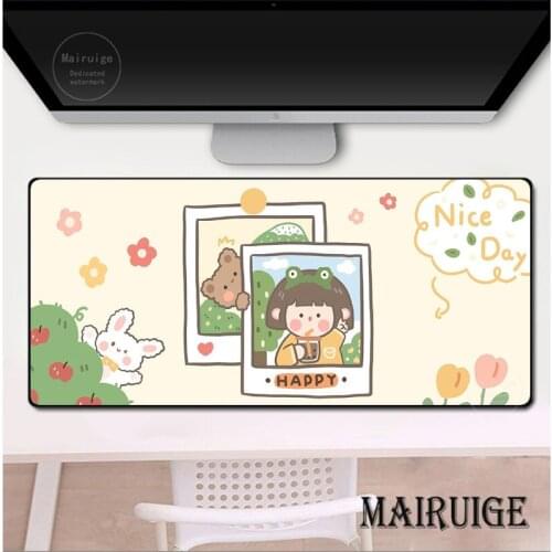 Cartoon 40*90CM Mouse Pad Girly Super Large Table Mat Student Waterproof Desktop Pad Large Desk Mat Antislip Office Stationary