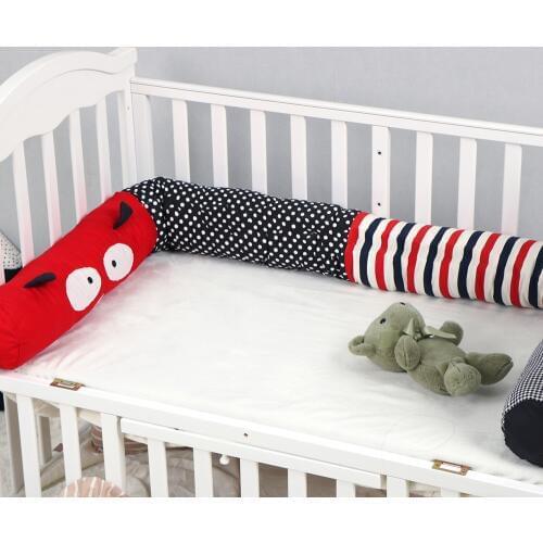 Putonme 2m Newborn Bumper Soft Pillow Baby Bed Bumper red cartoon bug cotton bumpers Crib stuffed toys Infant Room Decor