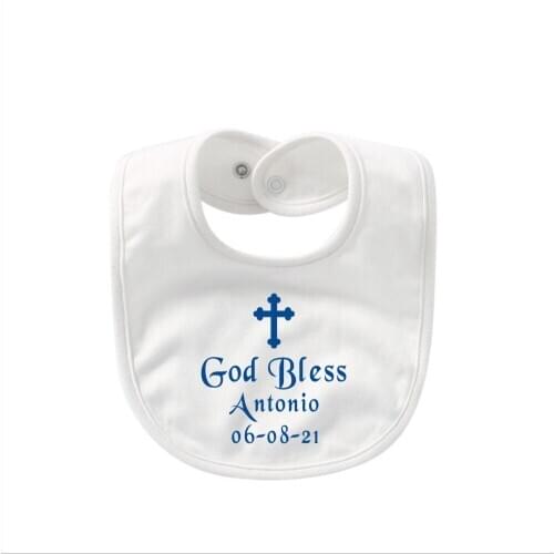 Custom Name Baby Boy Baptism Bib New Baby Christening Bib DIY Your Own Baby Bibs Personalised Baby Shower Gift Baby Bib