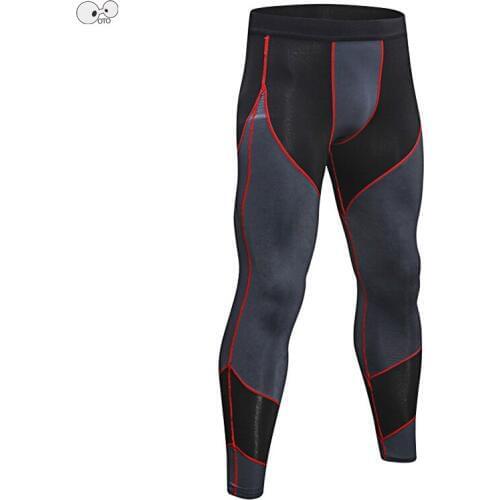 NEW 2018 Mens Elastic Waist Fitness Sportswear Running Compression Pants Patchwork Skinny Tights Gym Quick Dry Leggings Trousers