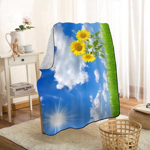 New Arrival Blue Sky Blankets Printing Soft Blanket Throw On Home/Sofa/Bedding Portable Adult Travel Cover Blanket