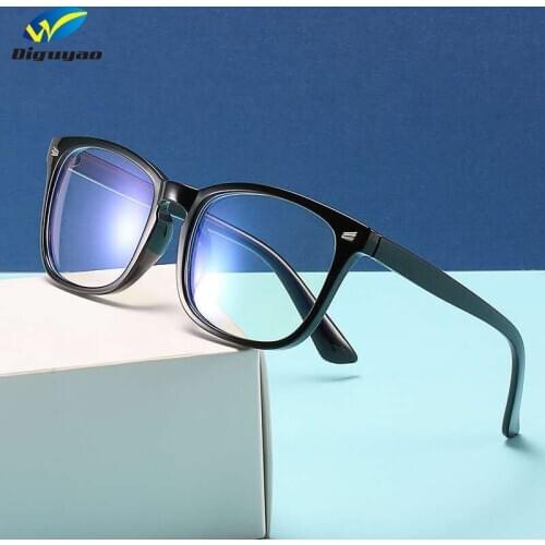 DIGUYAO Brand computer Square men Blue light Women anti blue filter glasses TV gaming Fatigue blue blocking Eyewear Female
