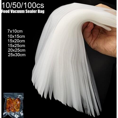 Support Wholesale Dropshipping 10/50/100Pcs Food Vacuum Bag Storage Bags For Sealer Fresh Long Keeping