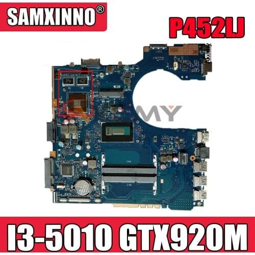 P452LJ I3-5010CPU GTX920M/2GB mainboard REV2.1 For Asus P452L P452LJ P452 DDR3 Laptop motherboard 100% PORT Tested free shipping