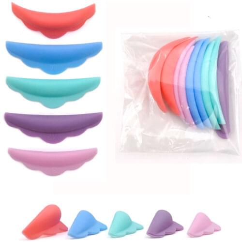 5 Pairs Silicone Eyelash Perming Pad Colorful Recycling Lifting 3D Eyelash Rods Shield Curler Accessories Applicator Tools
