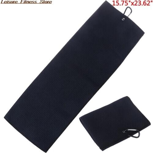 Microfiber Golf Towel 40x60cm With Hook Cleans Clubs Balls Hands Golf Towel
