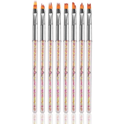 8PC/Set DIY Professional Nail Brush Pattern Flowers Design Painting Brush Various Shapes Draw Lines Manicure Pen Nail Art Tool