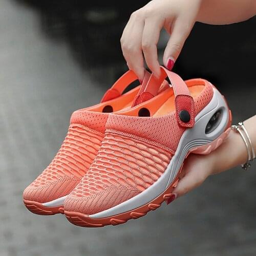 2021 New Women Shoes Casual Increase Cushion Sandals Non-slip Platform Sandal For Women Breathable Mesh Outdoor Walking Slippers