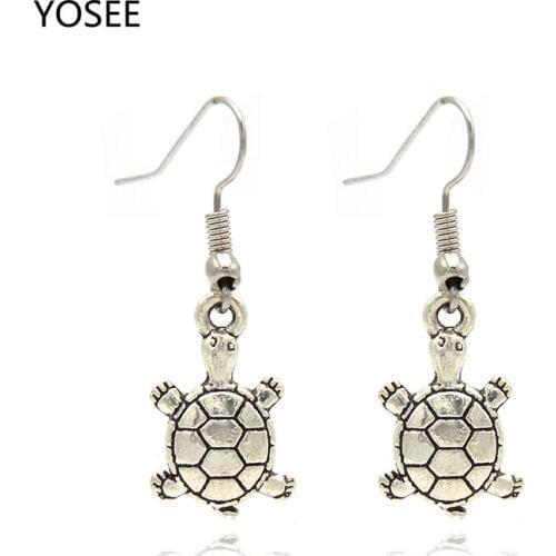 Earrings For Women Brand Retro Antique Tibet Silver Color Zinc Alloy Heart Earrings Vintage Brincos Long Statement Jewelry