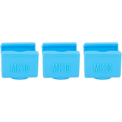 3Pcs Mk10 Silicone Socks Instead Ceramic Insulation For Wanhao Dupicator D4/I3/Dremel I3 Makerbot 2 Qidi Tech Flashforge Silicon