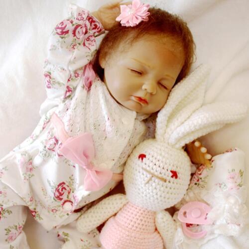 19" 48cm bebe reborn baby sleeping doll cute Handmade alive Soft Silicone vinyl Reborn baby Toys for girls xmas gift