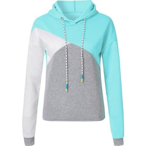 Hoodie Sweater Mujer Casual Sports Wind Cotton Round Neck Hoode Sweater Kawaii Patchwork Women Hoodie Hoodies Sweater Women твое
