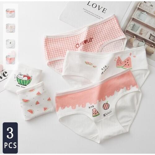 Norns panties cotton crotch 2020 new product pure cotton fresh cartoon girl student mid-waist briefs