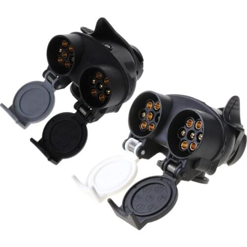 13 Pin Plug to 12N / 12S 7 pin Sockets Caravan Towing Conversion Trailer Wiring Connector 12V